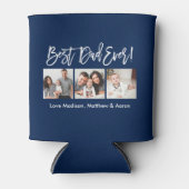 Rafraîchisseur Pour Canette Brosse moderne Script 3 Photos Meilleur Papa Jamai (Devant)