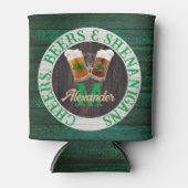 Rafraîchisseur Pour Canette Brown Bois Rustique Cheers Bières Shenanigans (Devant)