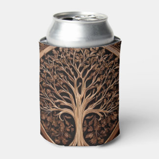 Rafraîchisseur Pour Canette Brown Carved Australian Waratah Tree Print,