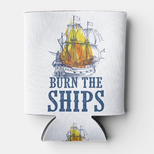 Rafraîchisseur Pour Canette Brûler les navires, Pour King et Country fan art (Devant)