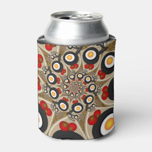Rafraîchisseur Pour Canette Brunch Fractal Art Funny Nourriture, Tomates, Oeuf