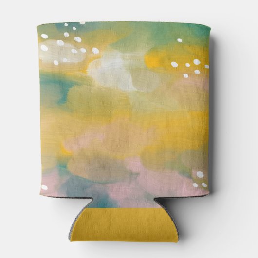 Rafraîchisseur Pour Canette Brush-contour abstrait clair vert jaune (Dos)