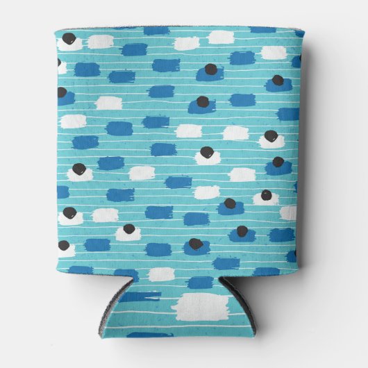 Rafraîchisseur Pour Canette Brush course sans couture motif, dessiné à la main (Devant)