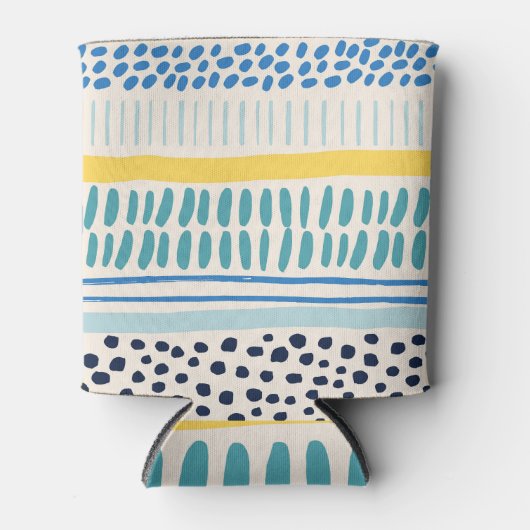 Rafraîchisseur Pour Canette Brush Strokes : Abstrait Fun sans couture (Devant)