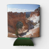 Rafraîchisseur Pour Canette Bryce Canyon Pont naturel Paysage neigeux Photo (Dos)