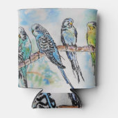 Rafraîchisseur Pour Canette Budgie Aquarelle Peinture Oiseaux Oiseaux Whimsica (Devant)