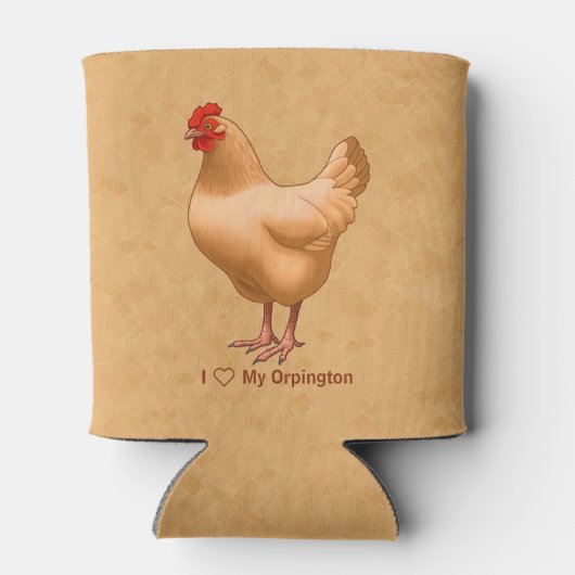 Rafraîchisseur Pour Canette Buff Orpington Poulet Hen (Dos)