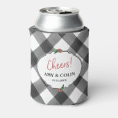 Rafraîchisseur Pour Canette Buffalo Check Black & White Cheveux Mariage person (Can Dos)