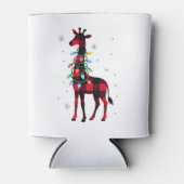 Rafraîchisseur Pour Canette Buffalo Plaid Family Matching Giraffe Christmas Pa (Devant)