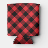 Rafraîchisseur Pour Canette Buffalo Plaid Red Black Check (Devant)