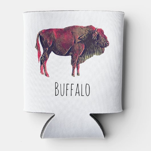 Rafraîchisseur Pour Canette Buffalo Portrait Design pour bison ou animal sauva (Devant)