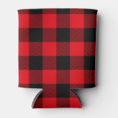 Rafraîchisseur Pour Canette Buffle rouge et noir Chevron Plaid (Devant)