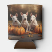 Rafraîchisseur Pour Canette Bull Terrier Chiot Automne Citrouille de plaisir (Dos)