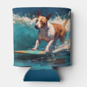 Rafraîchisseur Pour Canette Bull Terrier Plage Surf Peinture (Dos)