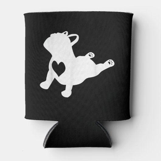 Rafraîchisseur Pour Canette Bulldog Yoga Pose Love Heart Workout (Devant)