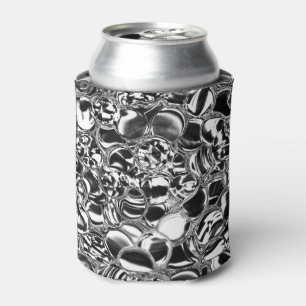 Rafraîchisseur Pour Canette Bulles d'argent avec ton en verre ou en métal