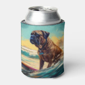 Rafraîchisseur Pour Canette Bullmastiff Beach Surfing Peinture (Can devant)