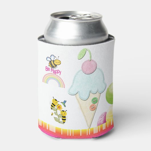 Rafraîchisseur Pour Canette Bumblebee Crème glacée Rainbow Can Cooler (Can devant)