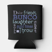 Rafraîchisseur Pour Canette Bunco Jeu Nuit Bleu & Purple Dice Moderne (Dos)