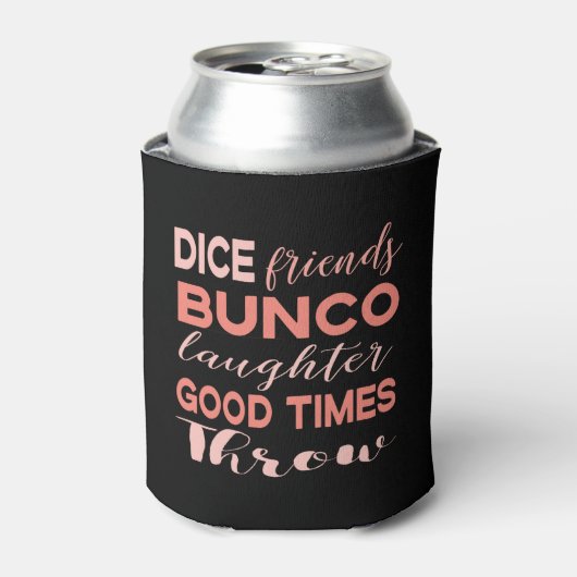 Rafraîchisseur Pour Canette Bunco Player Rose Black Dice Amis (Can devant)