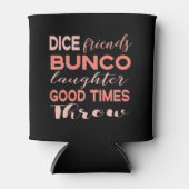 Rafraîchisseur Pour Canette Bunco Player Rose Black Dice Amis (Devant)