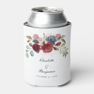 Rafraîchisseur Pour Canette Burgundy Bloom Rustic Floral Wedding Party
