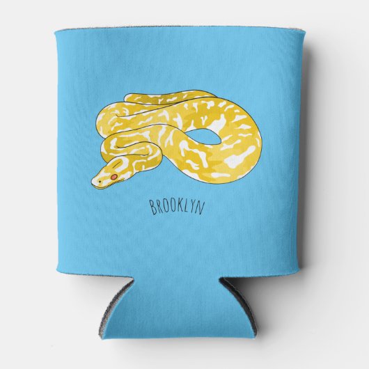 Rafraîchisseur Pour Canette Burmese python snake cartoon illustration (Devant)