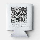 Rafraîchisseur Pour Canette Business Rectangle Logo Text Promo QR Code (Dos)