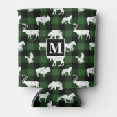 Rafraîchisseur Pour Canette Cabine Buffalo Plaid Lumberjack Check Motif Vert (Devant)