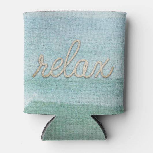 Rafraîchisseur Pour Canette Câble Nautique Relax Texte Can Cooler (Devant)