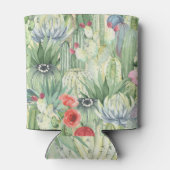 Rafraîchisseur Pour Canette Cactus, succulents : aquarelle florale imprimé. (Dos)