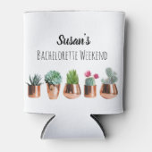 Rafraîchisseur Pour Canette Cactus Succulents Bachelorette Week-end Fête Favor (Devant)