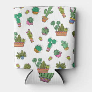 Rafraîchisseur Pour Canette Cactus vintages : Design Motif sans couture.