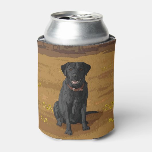 Rafraîchisseur Pour Canette Cadeau Amoureux des chiens Black Labrador Retrieve (Can devant)