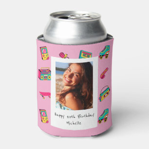 Rafraîchisseur Pour Canette Cadeau d'anniversaire iconique des années 90, rose