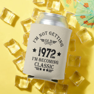 Rafraîchisseur Pour Canette Cadeau d'anniversaire vintage personnalisé noir