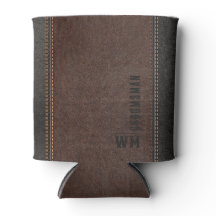 Cadeau de garçon d'honneur en cuir faux marron mon