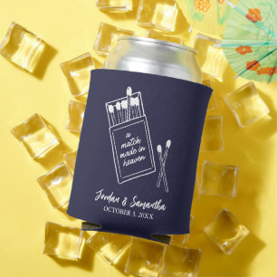 Rafraîchisseur Pour Canette Cadeau de mariage bleu marine : alliance faite au