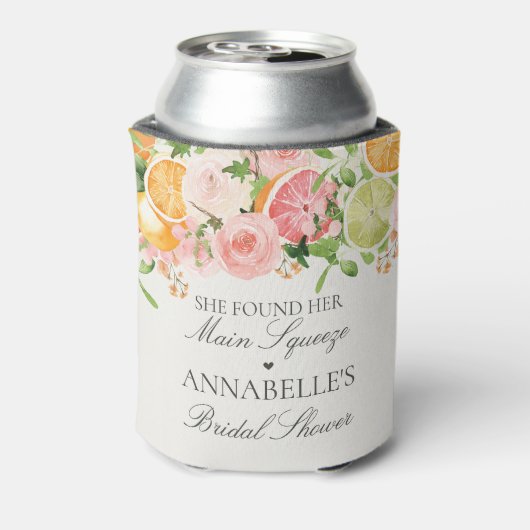Rafraîchisseur Pour Canette Cadeau de Mariage Pastel Citrus Main Squeeze (Can Dos)