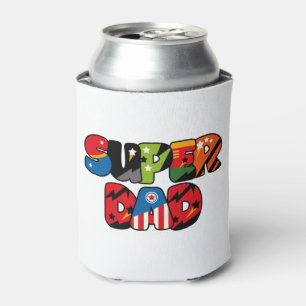 Rafraîchisseur Pour Canette Cadeau Fête des pères Superdad Superhero Super Dad