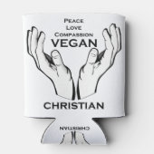 Rafraîchisseur Pour Canette cadeau message chrétien vegan (Dos)