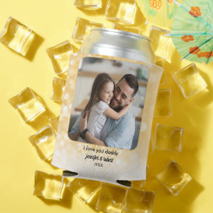 Rafraîchisseur Pour Canette Cadeau photo personnalisé Papa Bod Parties scint