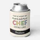 Rafraîchisseur Pour Canette Cadeaux de chef sur mesure | Meilleur Chef Jamais (Can devant)