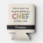 Rafraîchisseur Pour Canette Cadeaux de chef sur mesure | Meilleur Chef Jamais (Dos)