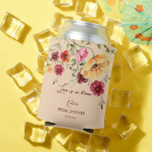 Rafraîchisseur Pour Canette Cadeaux de douche nuptiale fleurs sauvages bordeau