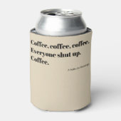 Rafraîchisseur Pour Canette Café Haiku pour les matins Typographie noire (Can devant)