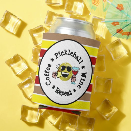 Rafraîchisseur Pour Canette Café, Pickleball, Vin, Pickleball Répéter Addict (Été in situ)