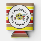 Rafraîchisseur Pour Canette Café, Pickleball, Vin, Pickleball Répéter Addict (Devant)