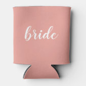 Rafraîchisseur Pour Canette Calligraphie blanche rose Bachelorette (Devant)