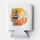 Rafraîchisseur Pour Canette Calme Tiki Statue Plage Coucher de soleil (Dos)